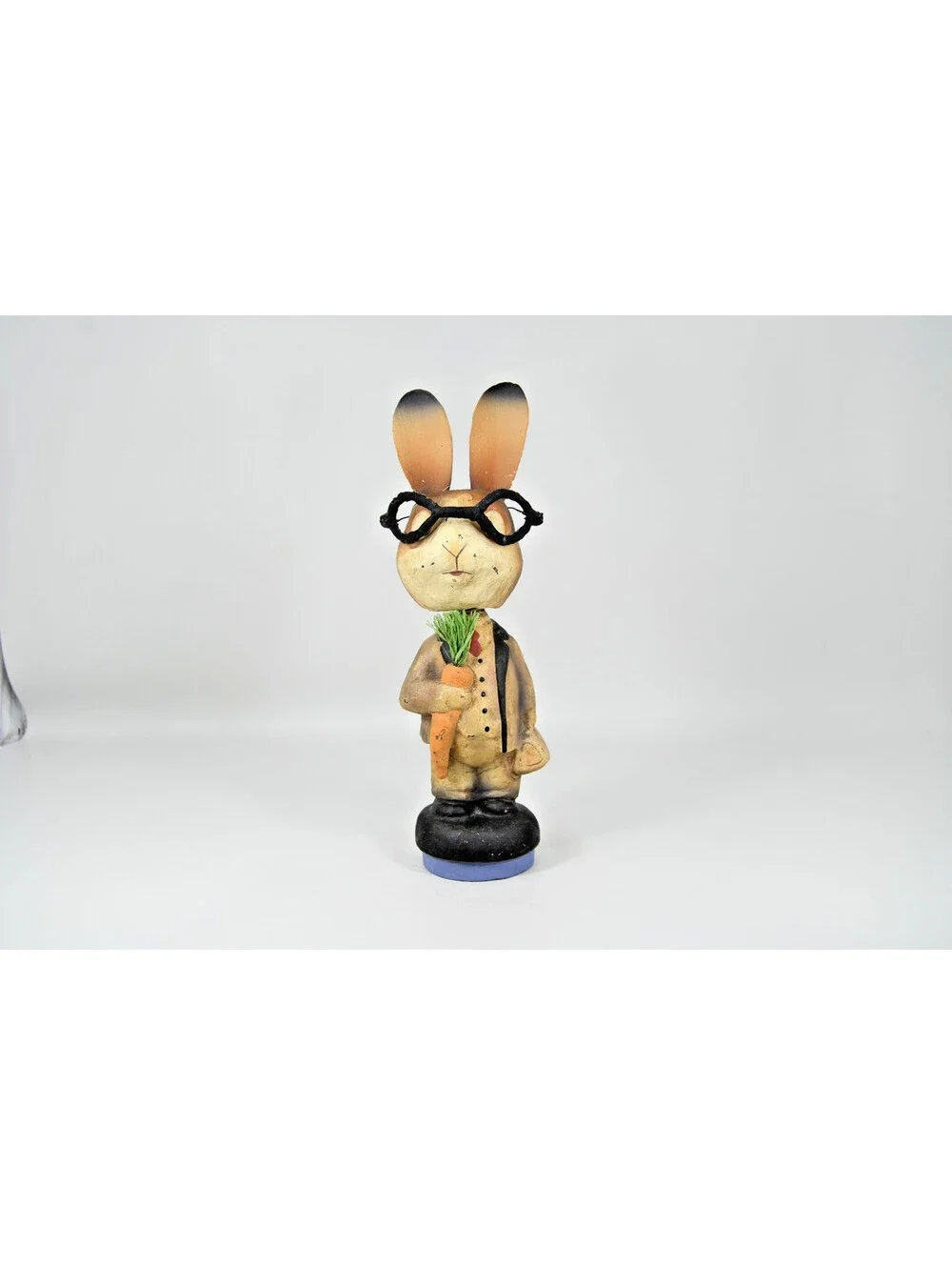 Antique Paper Mache Bunny Rabbit Nodder Bobblehead Figurine Toy Candy Germany